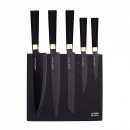 Altom Design set noževa na stalku, crno - zlatni - 0204013354