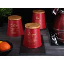 Altom Design posuda za kavu s bambusovim poklopcem, stožasta, crvena, COFFEE - 204018371
