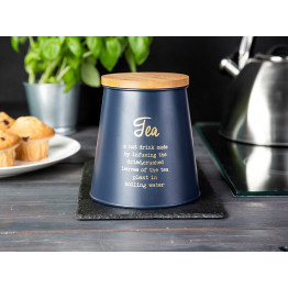 Altom Design kutija za čaj s bambusovim poklopcem 10,5x14x10,5 cm tamnoplava 204018367