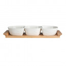 Altom Design set 3 zdjelice na podlozi od bambusa - 01010052031