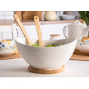 Altom Design zdjela za salatu s podlogom i žlicama od bambusa  29 x 24 x 15 cm - 01010052033