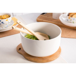 Altom Design zdjela za salatu sa žlicama i poklopcem od bambusa - 01010052036