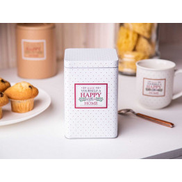 Altom Design posuda za kavu, čaj, šećer s četvrtastim poklopcem Victoria Home bijela - 0204018401
