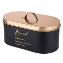 Altom Design kutija za kruh crna sa zlatnim poklopcem 34x18x15 cm - 020401753