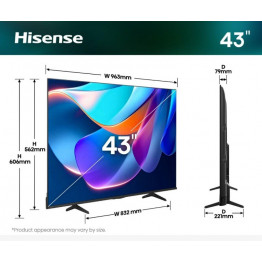 HISENSE TV LED 109cm 43A6S