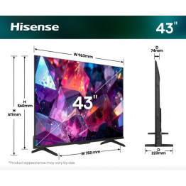 HISENSE TV QLED 109cm 43E7S PRO